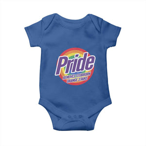 Funny Pride Removes Stubborn Orange Stains Baby Onesie LGBTQ Pride Month TS11 Royal Blue Print Your Wear