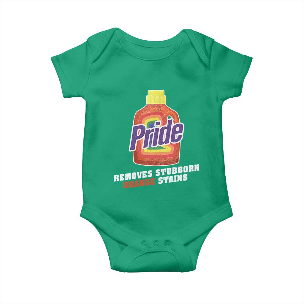 Funny Pride Removes Stubborn Orange Stains Baby Onesie Pride Month LGBTQ TS11 Irish Green Print Your Wear