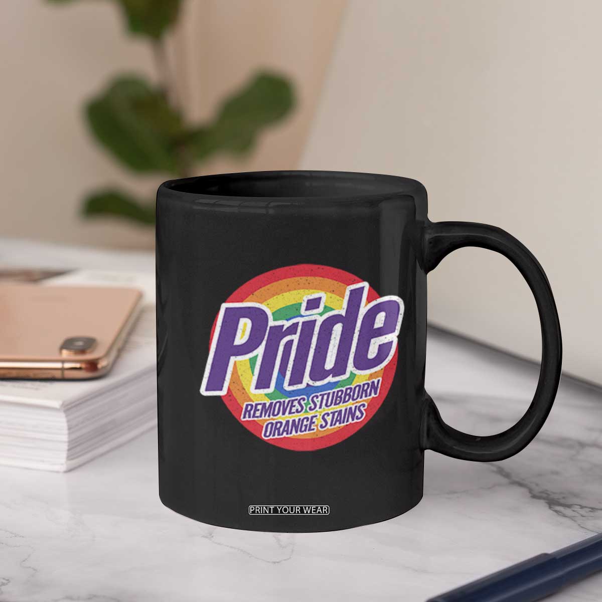 Funny Pride Removes Stubborn Orange Stains Coffee Mug LGBTQ Pride Month TS11 Print Your Wear