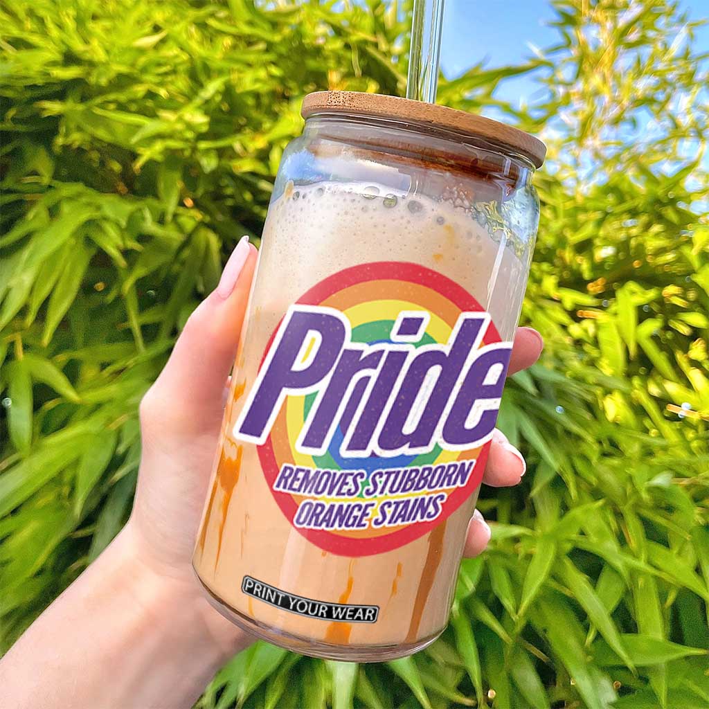 Funny Pride Removes Stubborn Orange Stains Glass Can LGBTQ Pride Month TS11 Print Your Wear
