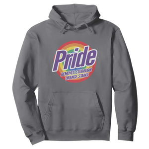 Funny Pride Removes Stubborn Orange Stains Hoodie LGBTQ Pride Month TS11 Charcoal Print Your Wear