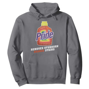 Funny Pride Removes Stubborn Orange Stains Hoodie Pride Month LGBTQ TS11 Charcoal Print Your Wear
