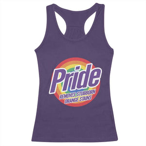 Funny Pride Removes Stubborn Orange Stains Racerback Tank Top LGBTQ Pride Month TS11 Purple Print Your Wear