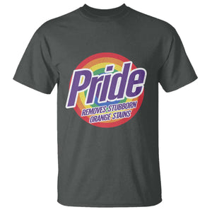 Funny Pride Removes Stubborn Orange Stains T Shirt LGBTQ Pride Month TS11 Dark Heather Print Your Wear