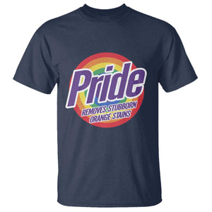 Funny Pride Removes Stubborn Orange Stains T Shirt LGBTQ Pride Month TS11 Navy Print Your Wear