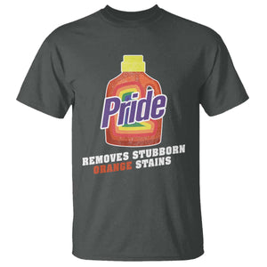 Funny Pride Removes Stubborn Orange Stains T Shirt Pride Month LGBTQ TS11 Dark Heather Print Your Wear