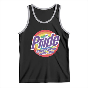 Funny Pride Removes Stubborn Orange Stains Tank Top LGBTQ Pride Month TS11 Black Athletic Heather Print Your Wear