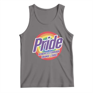 Funny Pride Removes Stubborn Orange Stains Tank Top LGBTQ Pride Month TS11 Deep Heather Print Your Wear