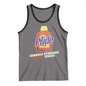 Funny Pride Removes Stubborn Orange Stains Tank Top Pride Month LGBTQ TS11 Deep Heather Black Print Your Wear