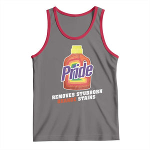 Funny Pride Removes Stubborn Orange Stains Tank Top Pride Month LGBTQ TS11 Deep Heather Red Print Your Wear