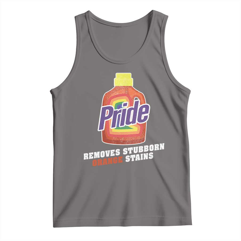 Funny Pride Removes Stubborn Orange Stains Tank Top Pride Month LGBTQ TS11 Deep Heather Print Your Wear