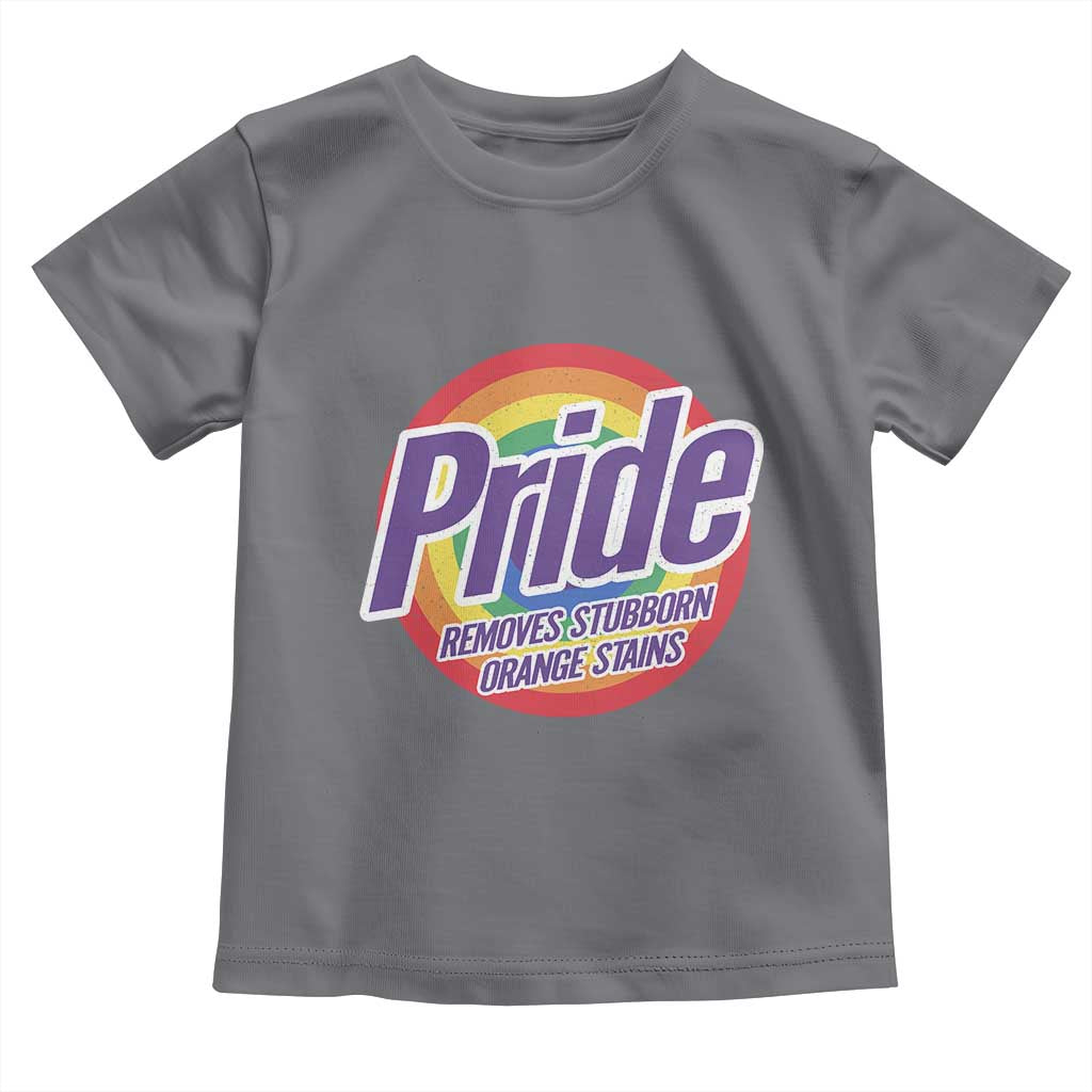 Funny Pride Removes Stubborn Orange Stains Toddler T Shirt LGBTQ Pride Month TS11 Charcoal Print Your Wear