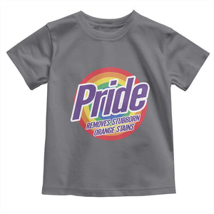 Funny Pride Removes Stubborn Orange Stains Toddler T Shirt LGBTQ Pride Month TS11 Charcoal Print Your Wear