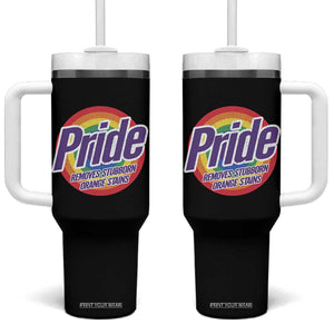 Funny Pride Removes Stubborn Orange Stains Tumbler With Handle LGBTQ Pride Month TS11 One Size: 40 oz Black Print Your Wear