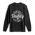 Funny Promoted To Daddy 2025 Long Sleeve Shirt Newborn Vintage American Flag Baby Footprint TS11 Black Print Your Wear