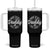Funny Promoted To Daddy 2025 Tumbler With Handle Newborn Vintage American Flag Baby Footprint TS11 One Size: 40 oz Black Print Your Wear