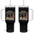 Funny Promoted To Daddy 2025 Tumbler With Handle Newborn Vintage American Flag TS11 One Size: 40 oz Black Print Your Wear