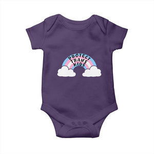 Funny Protect Trans Kids Baby Onesie LGBT Pride Rainbow TS11 Purple Print Your Wear