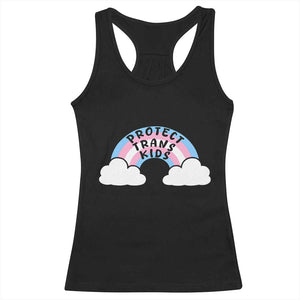 Funny Protect Trans Kids Racerback Tank Top LGBT Pride Rainbow TS11 Black Print Your Wear