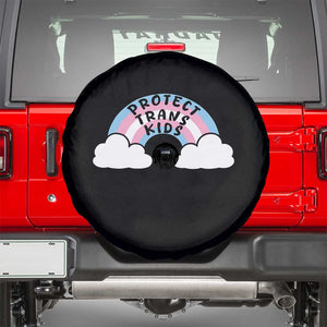 Funny Protect Trans Kids Spare Tire Cover LGBT Pride Rainbow TS11 Black Print Your Wear