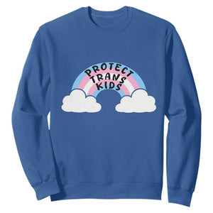 Funny Protect Trans Kids Sweatshirt LGBT Pride Rainbow TS11 Royal Blue Print Your Wear