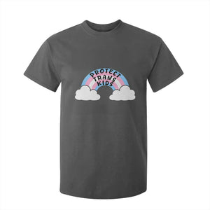 Funny Protect Trans Kids T Shirt For Kid LGBT Pride Rainbow TS11 Dark Heather Print Your Wear