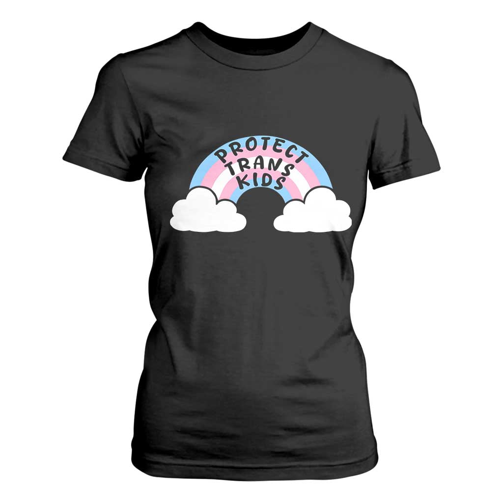 Funny Protect Trans Kids T Shirt For Women LGBT Pride Rainbow TS11 Black Print Your Wear