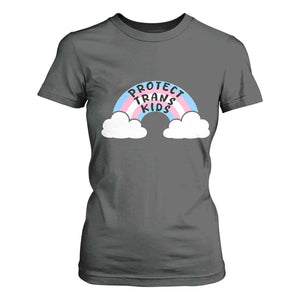 Funny Protect Trans Kids T Shirt For Women LGBT Pride Rainbow TS11 Dark Heather Print Your Wear