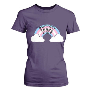 Funny Protect Trans Kids T Shirt For Women LGBT Pride Rainbow TS11 Purple Print Your Wear