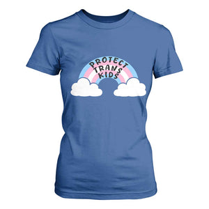 Funny Protect Trans Kids T Shirt For Women LGBT Pride Rainbow TS11 Royal Blue Print Your Wear