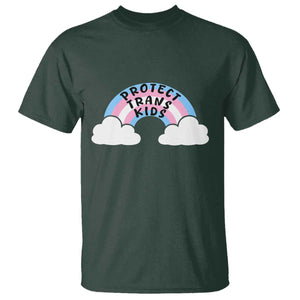 Funny Protect Trans Kids T Shirt LGBT Pride Rainbow TS11 Dark Forest Green Print Your Wear