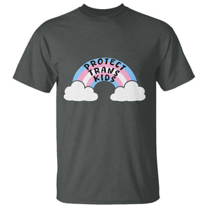 Funny Protect Trans Kids T Shirt LGBT Pride Rainbow TS11 Dark Heather Print Your Wear