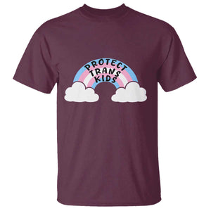 Funny Protect Trans Kids T Shirt LGBT Pride Rainbow TS11 Maroon Print Your Wear