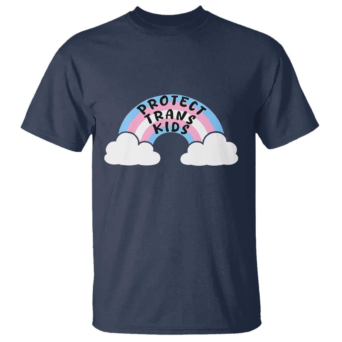 Funny Protect Trans Kids T Shirt LGBT Pride Rainbow TS11 Navy Print Your Wear