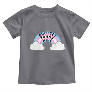 Funny Protect Trans Kids Toddler T Shirt LGBT Pride Rainbow TS11 Charcoal Print Your Wear