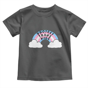 Funny Protect Trans Kids Toddler T Shirt LGBT Pride Rainbow TS11 Dark Heather Print Your Wear