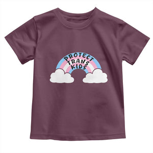 Funny Protect Trans Kids Toddler T Shirt LGBT Pride Rainbow TS11 Maroon Print Your Wear