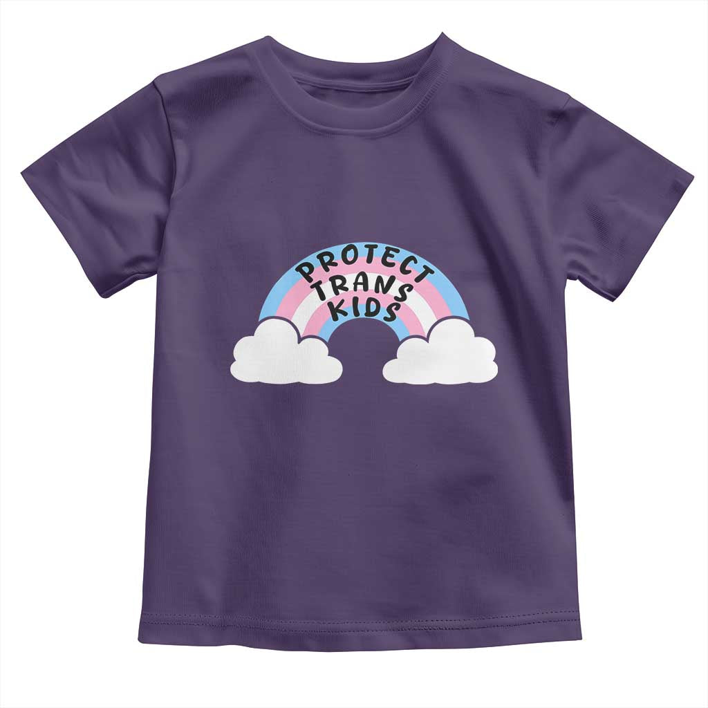 Funny Protect Trans Kids Toddler T Shirt LGBT Pride Rainbow TS11 Purple Print Your Wear