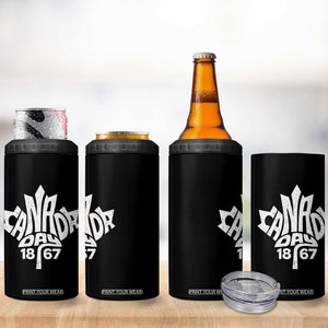 Funny Proud Canadian Canada Day 1867 4 in 1 Can Cooler Tumbler Vintage Maple Leaf TS11 Print Your Wear