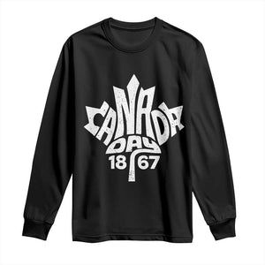 Funny Proud Canadian Canada Day 1867 Long Sleeve Shirt Vintage Maple Leaf TS11 Black Print Your Wear