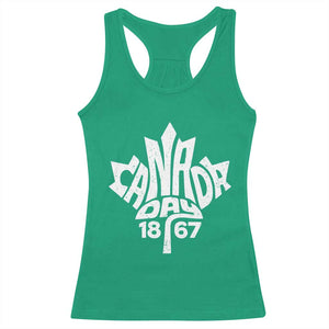 Funny Proud Canadian Canada Day 1867 Racerback Tank Top Vintage Maple Leaf TS11 Irish Green Print Your Wear