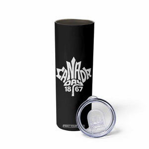 Funny Proud Canadian Canada Day 1867 Skinny Tumbler Vintage Maple Leaf TS11 Print Your Wear