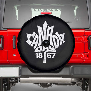 Funny Proud Canadian Canada Day 1867 Spare Tire Cover Vintage Maple Leaf TS11 Black Print Your Wear
