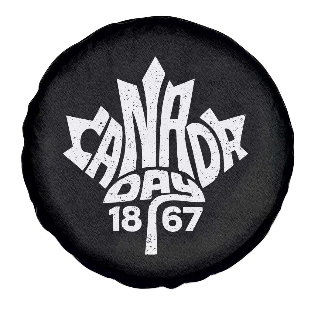 Funny Proud Canadian Canada Day 1867 Spare Tire Cover Vintage Maple Leaf TS11 Print Your Wear