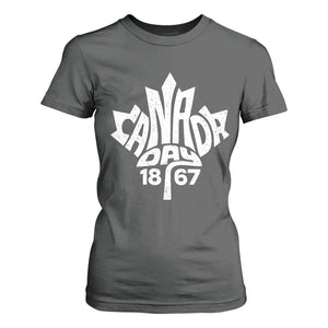 Funny Proud Canadian Canada Day 1867 T Shirt For Women Vintage Maple Leaf TS11 Dark Heather Print Your Wear