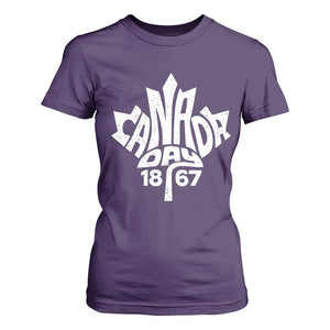 Funny Proud Canadian Canada Day 1867 T Shirt For Women Vintage Maple Leaf TS11 Purple Print Your Wear