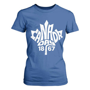 Funny Proud Canadian Canada Day 1867 T Shirt For Women Vintage Maple Leaf TS11 Royal Blue Print Your Wear