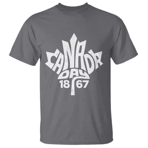 Funny Proud Canadian Canada Day 1867 T Shirt Vintage Maple Leaf TS11 Charcoal Print Your Wear