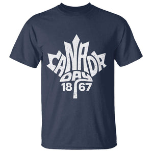 Funny Proud Canadian Canada Day 1867 T Shirt Vintage Maple Leaf TS11 Navy Print Your Wear