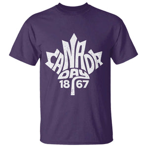 Funny Proud Canadian Canada Day 1867 T Shirt Vintage Maple Leaf TS11 Purple Print Your Wear
